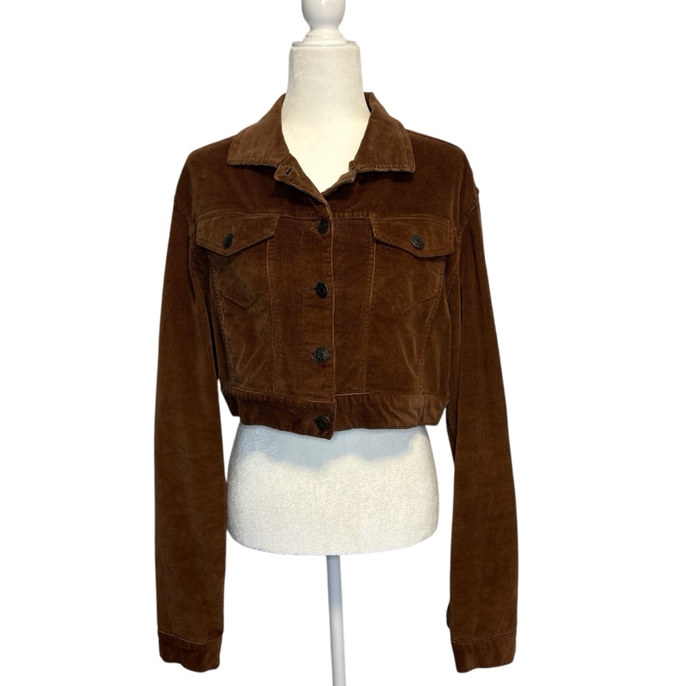 Y2K Rave Cropped Corduroy Jacket